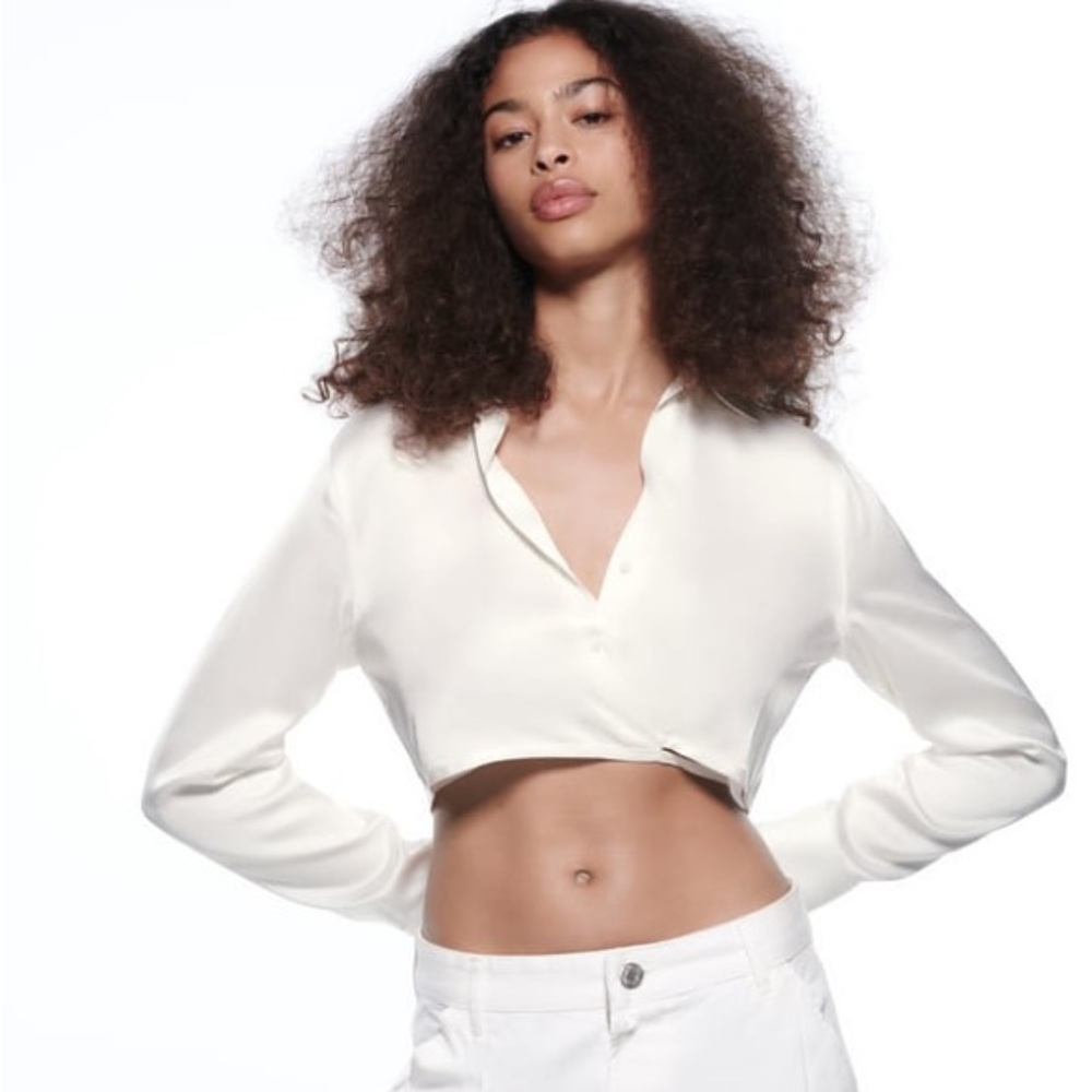 Zara Silk Tie Top - Picture 2 of 3